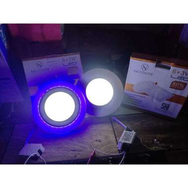 Lampu LED downlight Necosoe 2 warna dalam 1 lampu