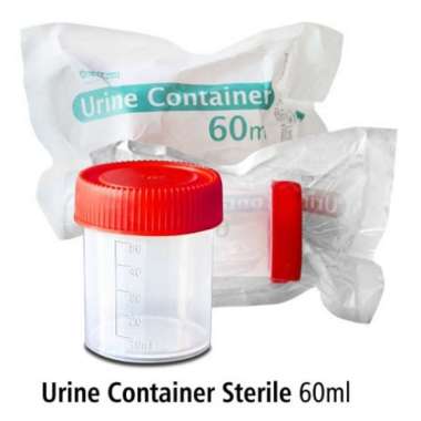 Onemed | Urine Container Steril 60ml | Pot Sampel Urine Steril