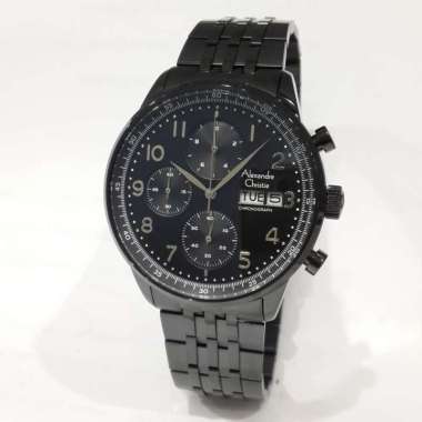 Alexandre Christie Box Set 6492MCB Jam Tangan Pria Stainless steel Black