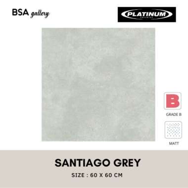 KERAMIK LANTAI PLATINUM 60X60 SANTIAGO GREY / KERAMIK MOTIF SEMEN