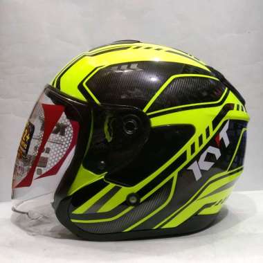 HELM KYT KYOTO SUPER FLUO YELLOW FLUO HELM HALF FACE L