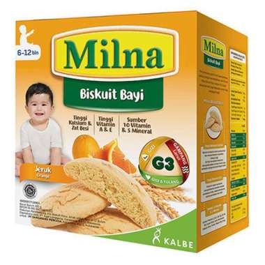 Promo Harga Milna Biskuit Bayi 6 Jeruk 130 gr - Blibli