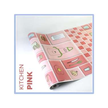 Goto Forma Wallsticker Wallpaper Stiker Dinding Dapur Anti Air Minyak KITCHEN PINK