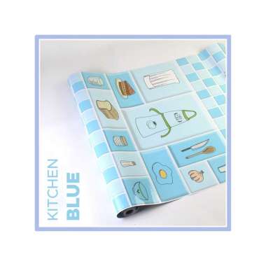 Goto Forma Wallsticker Wallpaper Stiker Dinding Dapur Anti Air Minyak KITCHEN BLUE