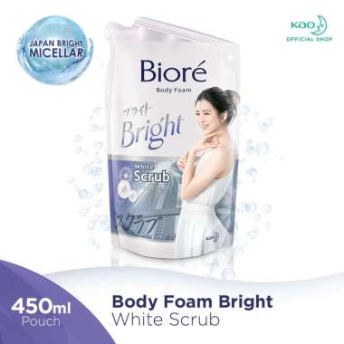 Promo Harga Biore Body Foam Bright White Scrub 450 ml - Blibli