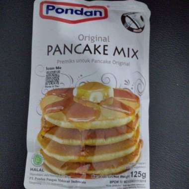Paket tepung pancake mix 125 gr dan sirup panekuk pancake roti goreng instan original maple syrup 40