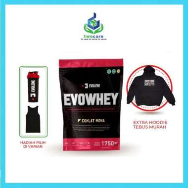 Evolene Whey Protein 50 sachets 1,9 kg/ Evo Whey BPOM dan Halal Stroberi | Funnel
