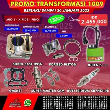 PAKET BORE UP 58.5 BRT YAMAHA MIO J FINO FI MIO SOUL GT