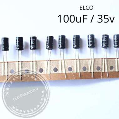 CAPASITOR ELCO 100uF 35V KAPASITOR ELKO 100uF/35v 100 uF 35 v