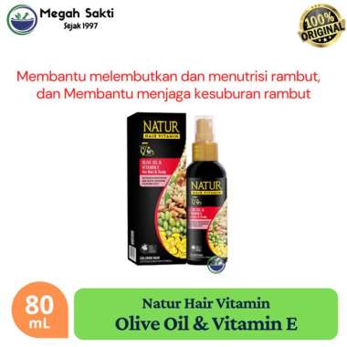 Natur Hair Vitamin Olive Oil 80 mL - Vitamin kesuburan Rambut