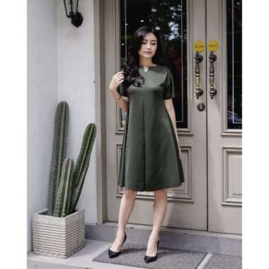 ELLIPSESINC Dress Pesta A Line Wanita / Mia Basic Dress XL ARMY