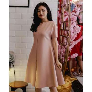 ELLIPSESINC Dress Pesta A Line Wanita / Mia Basic Dress XL KHAKI