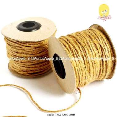 TALI RAMI 2mm/TALI GONI/TALI VINTAGE UNDANGAN/HEMP ROPE/TAMBANG KECIL