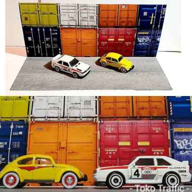 Diorama Papercraft Latar Kontainer Photography