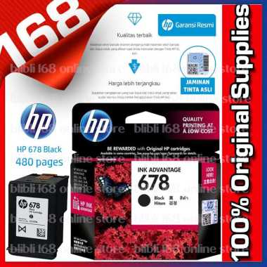 HP 678 Black 100% Original CZ107AA Catridge HP678 Bk Garansi resmi HP 678 Black
