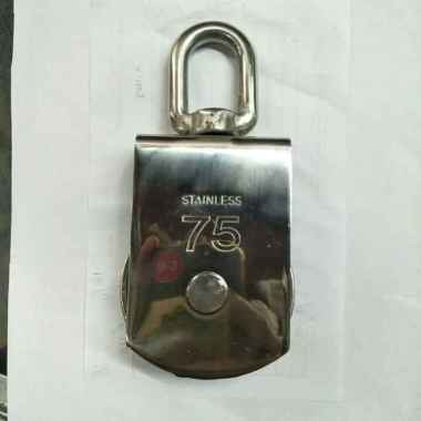 Katrol stainless steel-Mame block stainless steel 75mm SILVER