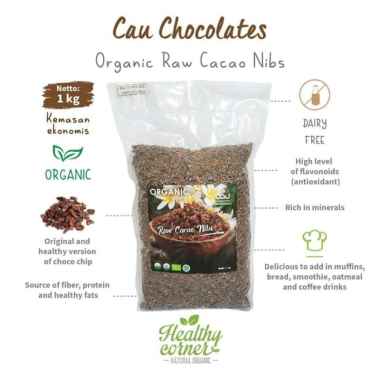 Organic Raw Cacao Nibs Kakao 1 Kg - Cau Chocolates