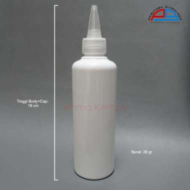 Botol Cap Kerucut 250 ml - botol skincare Prima Kemas - botol hair tonic - Pet 250 ml Putih