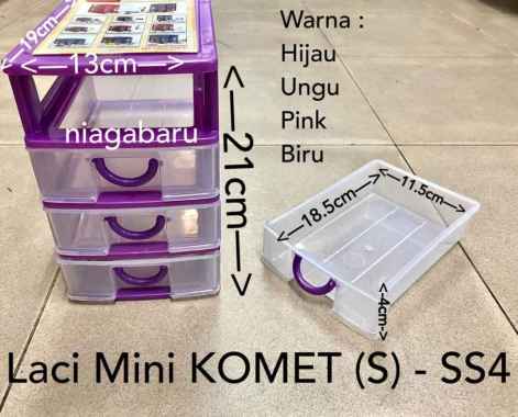 Laci Mini Komet (S) SS4 Laci 4 Susun Plastik Multi Color