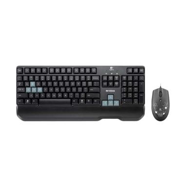 Logitech G100 Gaming Keyboard Mouse - Hitam