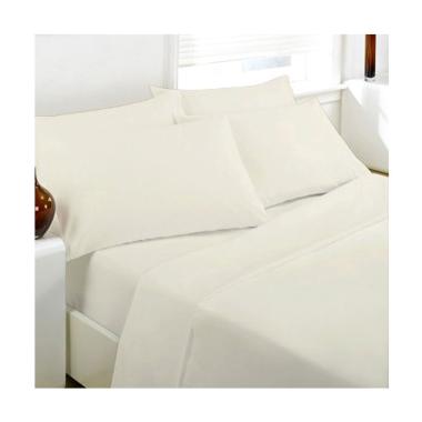 Ellenov Set Sprei dan Bedcover - Putih Polos
