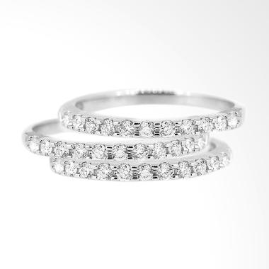 Lino P1606250010 18K VVS-T Cincin Berlian Emas Putih