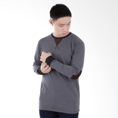 Lengan Panjang Pria Terry Half Hitam 65D16-Biru . Source · Elfs .