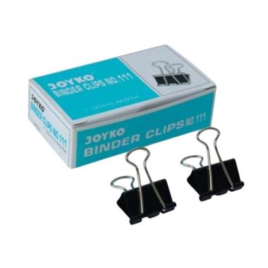 Penjepit Kertas Klip Joyko No 111 [1 Box/12 pcs] / Binder Clips / Paper Clip Hitam