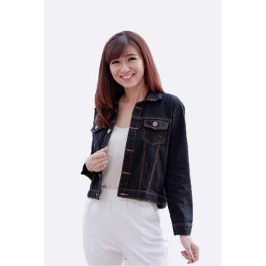 black denim bomber jacket