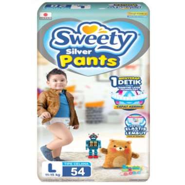 Promo Harga Sweety Silver Pants L54 54 pcs - Blibli