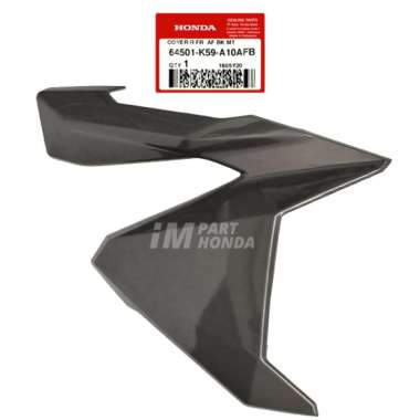 AHM 64501-K59-A10AFB Cover Sayap Kanan Vario 125 150 LED 2015 - 2017 Hitam Abu Abu