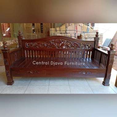 Bale Bale Risban Rahwana Kayu Jati Kursi Bangku Sofa Ukir Mebel Jepara