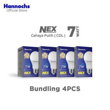 Hannochs Lampu LED NEX 7 watt CDL 4pcs - Putih - Paket Murah Putih