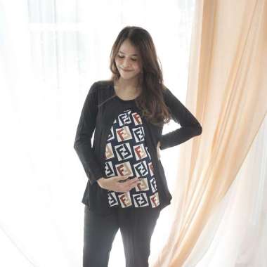 Mama Hamil Baju Atasan Ibu Hamil Muslim Murah Modern Termurah Bahan Halus Cardigan - SJ 372 Semua Uk