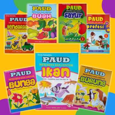 BUKU PAUD MEWARNA DAN CONTOH MULTICOLOR