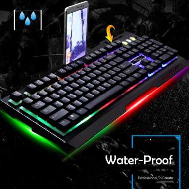 Keyboard Gaming LED backlight lampu led menyala Kibot keybord keybod geming Original g700