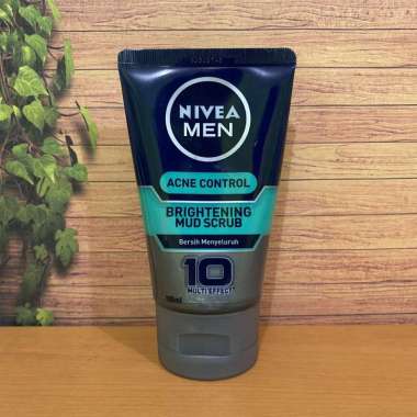 nivea men acne control brightening mud scrub
