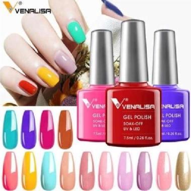 1 set 12 Warna Kutek Gel Polish / Gel Nail Polish 7.5ml Venalisa / Kutek UV Gel Venalisa
