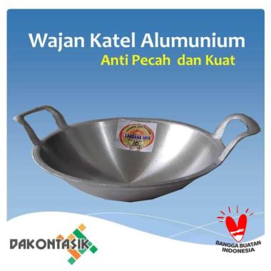 Wajan Katel Alumunium Penggorengan Ceper No 10 Anti Pecah