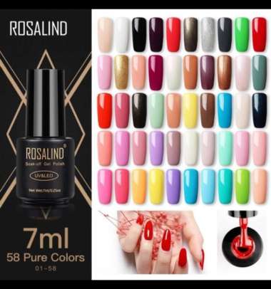 ROSALIND 1 Set 58 Warna 7.5ml / Kutek UV Gel ROSALIND / Kutek Gel Polish PURE COLOUR SERIES