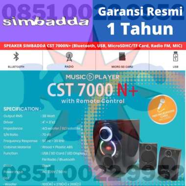 SIMBADDA SPEAKER CST-7000N+ SPEAKER BLUETOOTH CST7000N+ CST 7000N + Mic