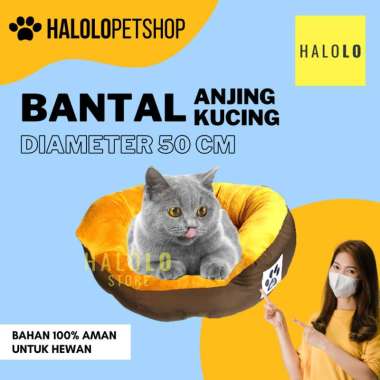 Tempat Tidur Bantal Kasur Kucing Anjing Besar Bulat Diameter 50 cm