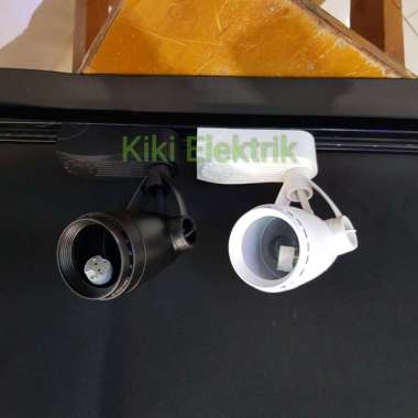 Kap Lampu Sorot / Kap Spot Light + Fitting MR16 REL ( BAHAN TEBAL !! ) hitam