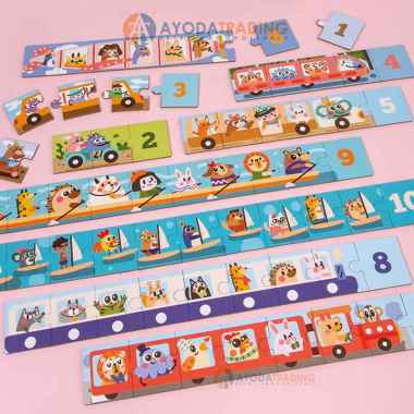 Train Numbers Floor Puzzle Educational Toys - Traffic