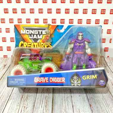 Spin Master Monster Jam Creatures Grave Digger+Grim 1/64 Scale