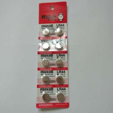 BATERAI JAM - BATERAI CALCULATOR LR44 AG13 44 MAXEL ORIGINAL - isi 10 pcs