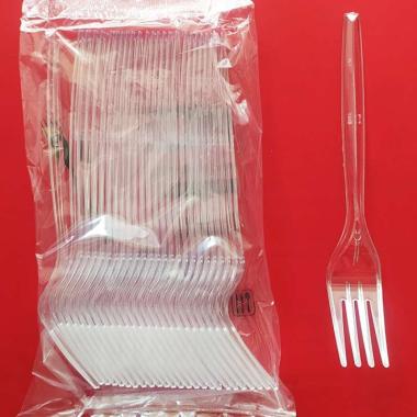 Garpu Plastik Garpu Makan Plastik Bening [ 25 Pcs ]