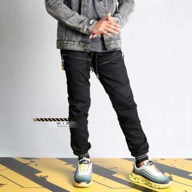 ONSTREET CELANA JOGGER WISH BIKER TROUSERS XL Hitam