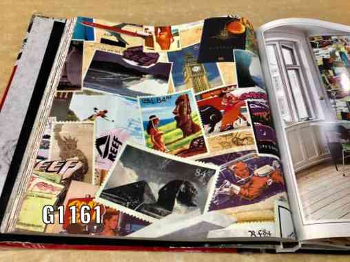 Wallpaper Dinding Korea Murah Motif Prangko Vintage 3D