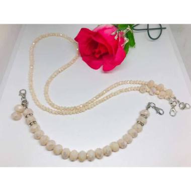 1 Set Konektor Dan Kalung Masker Kristal cream